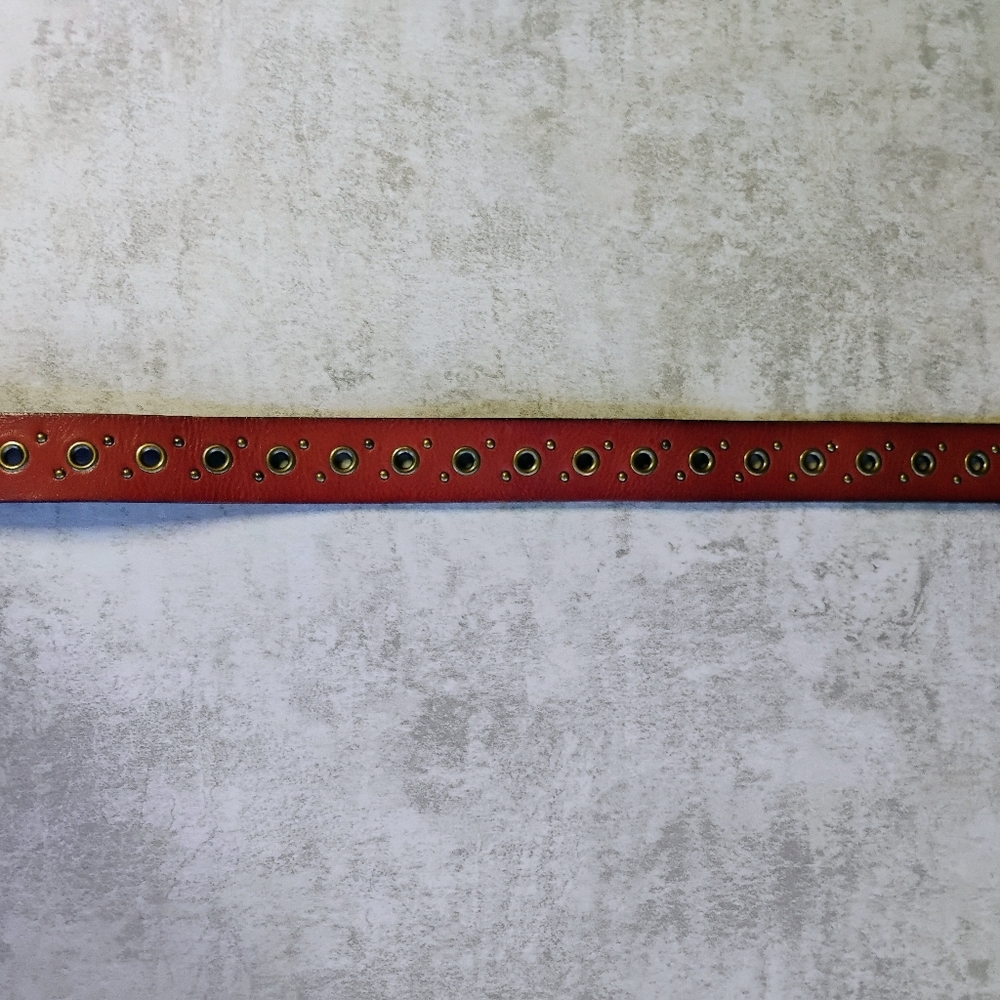 Fossil Brown Leather Belt with Gold Buckle - Picture 5 of 9